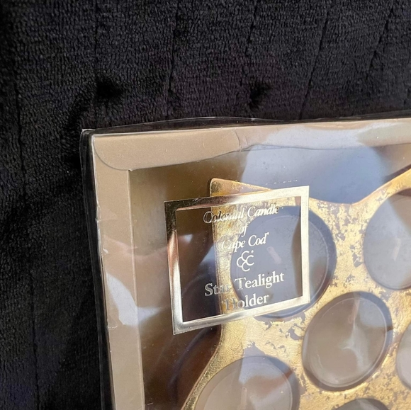 Colonial Candle of Cape Cod Star Tealight Holder 6 candles and box 7" FREE SHIP - Picture 6 of 8
